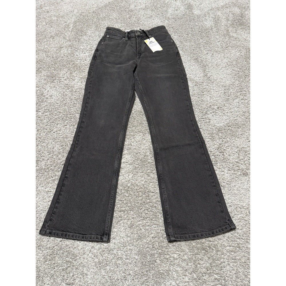 NWT Women's LEE X DAYDREAMER Jeans BLACK Crop Boot Cut Size 25 × 28